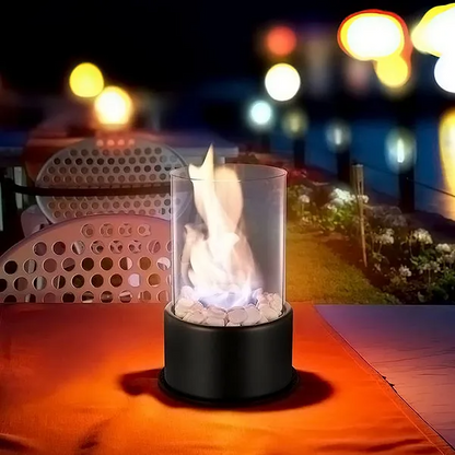 Tabletop Fireplace Compact Tempered Glass Indoor & Outdoor