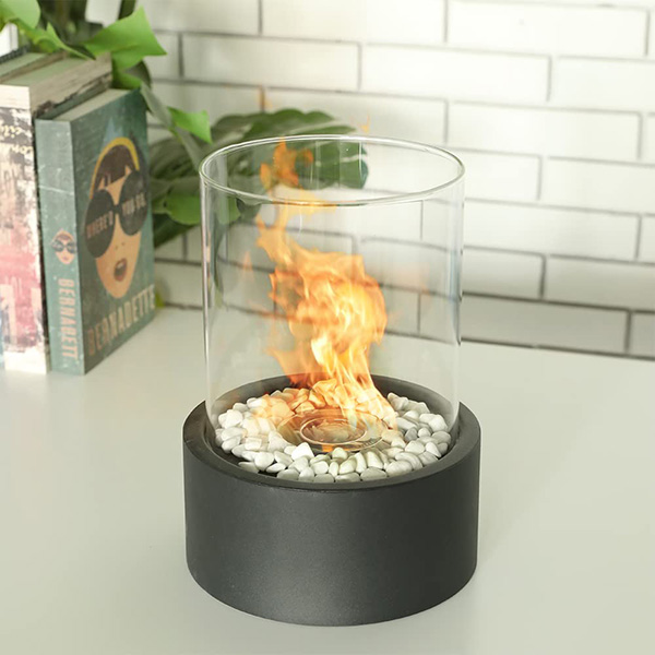 Tabletop Fireplace Compact Tempered Glass Indoor & Outdoor