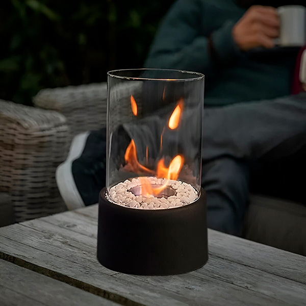 Tabletop Fireplace Compact Tempered Glass Indoor & Outdoor