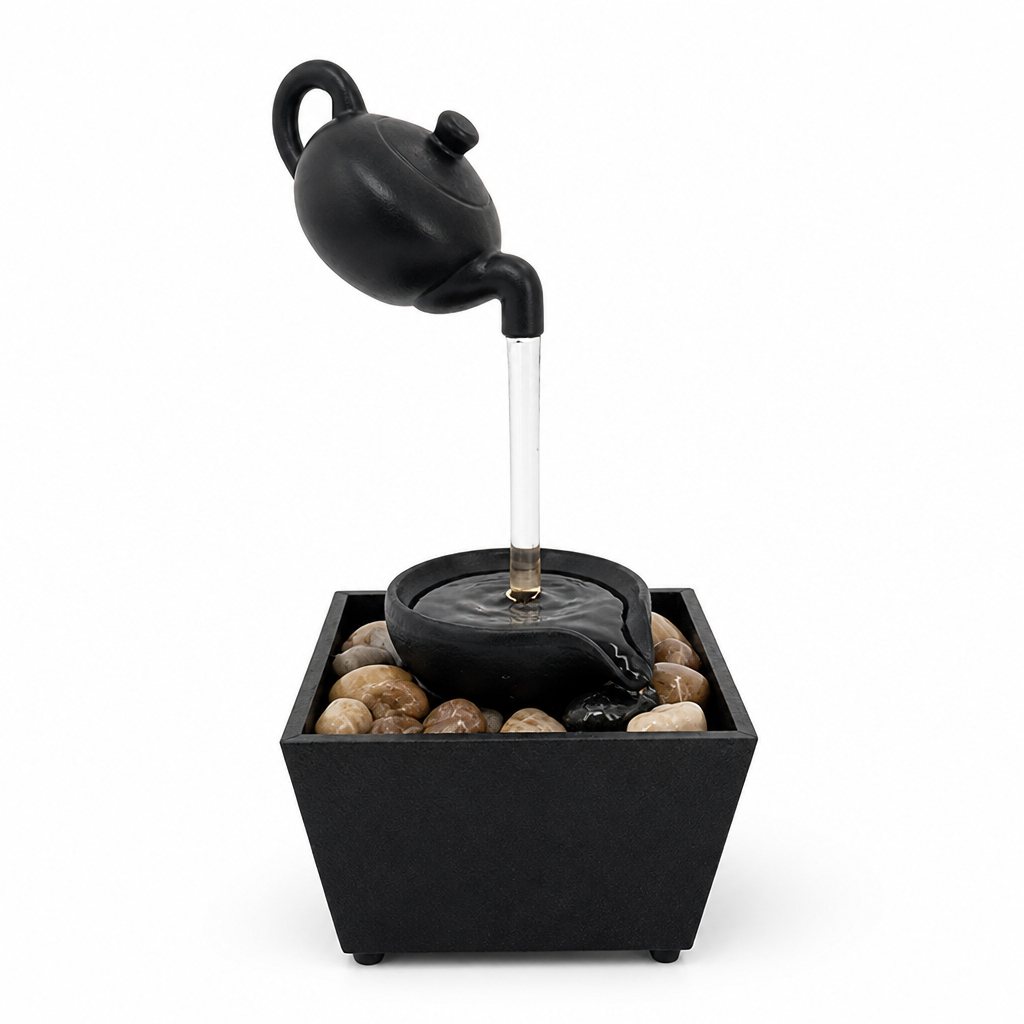 Tabletop Fountain Floating Teapot Illusion USB-C Powered
