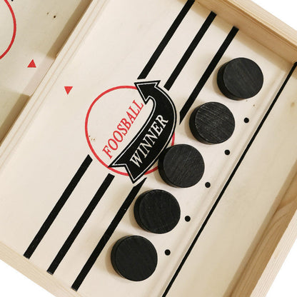 Tabletop Game 2-in-1 Foosball & Shuffleboard Compact Wood