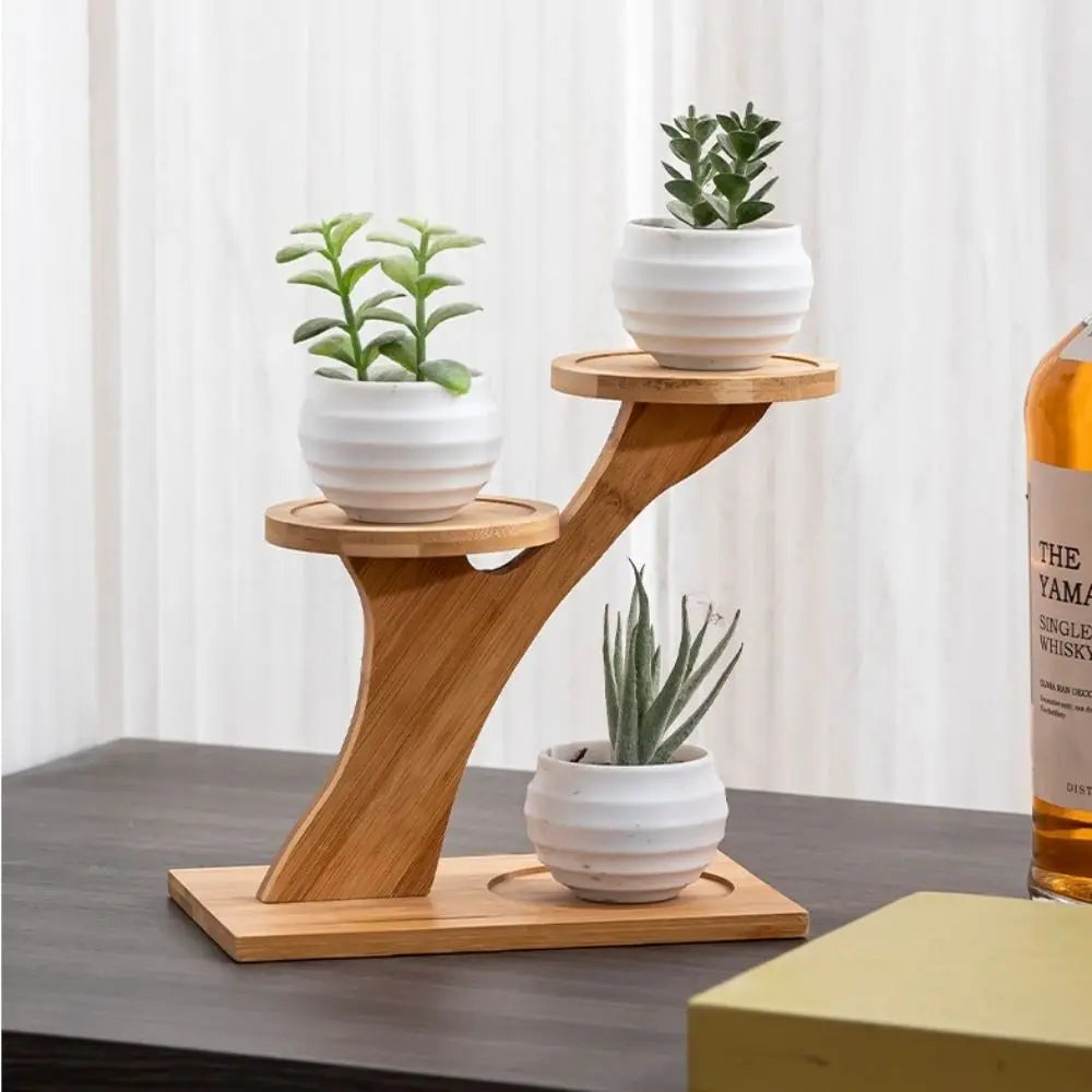 Tabletop Shelf Bamboo Multi-Level Space-Saving