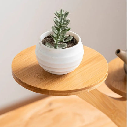 Tabletop Shelf Bamboo Multi-Level Space-Saving