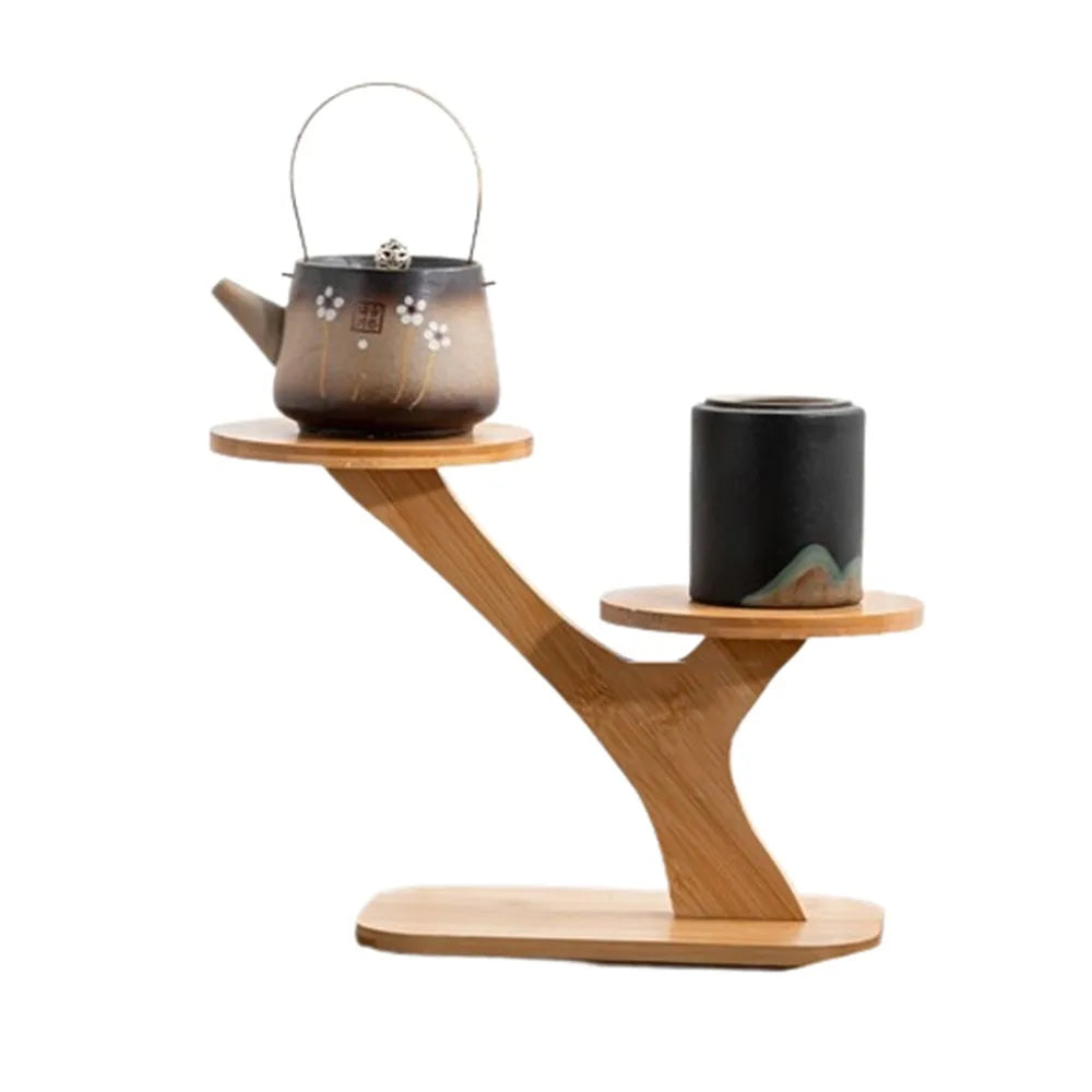 Tabletop Shelf Bamboo Multi-Level Space-Saving