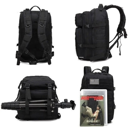 Tactical Backpack 50 L Water-Repellent Laptop Compartment