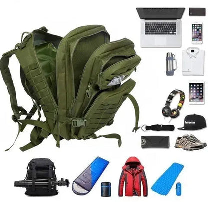 Tactical Backpack 50 L Water-Repellent Laptop Compartment