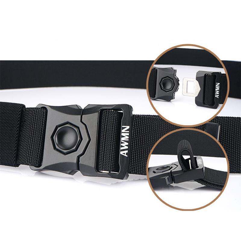 Tactical Belt Quick-Release Buckle Stepless Adjustment