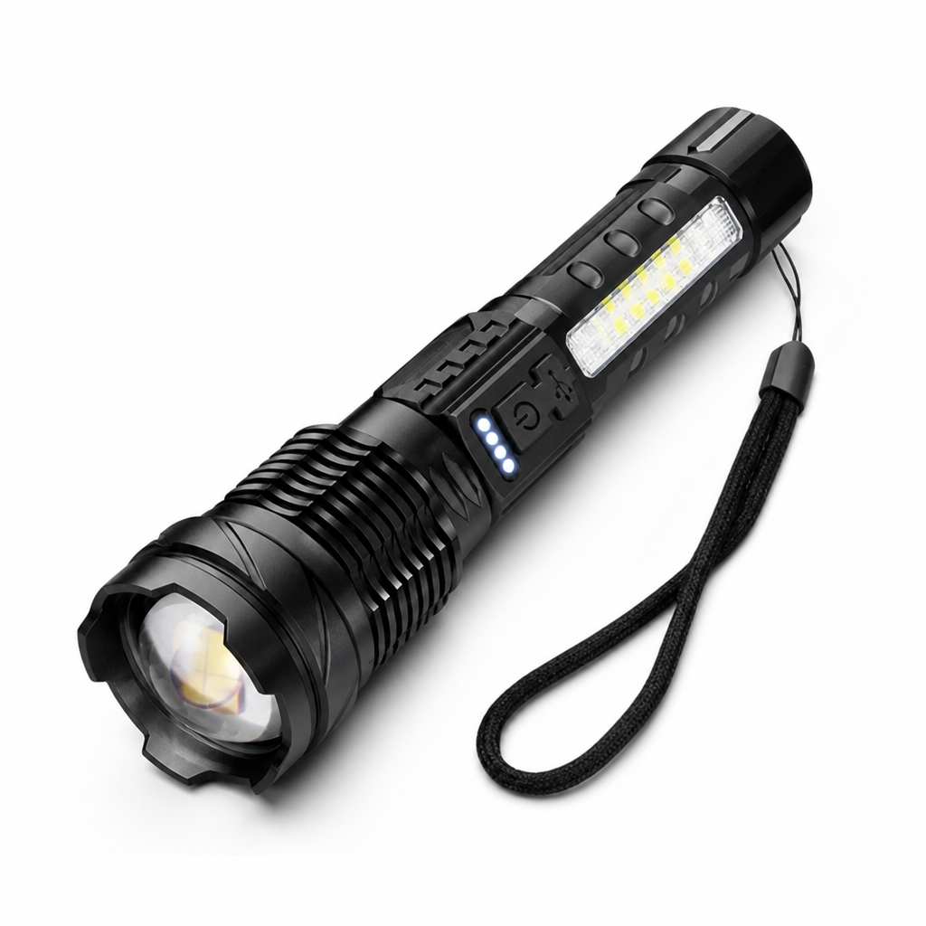 Tactical Flashlight 5000-Lumen USB Rechargeable Water & Impact Resistant