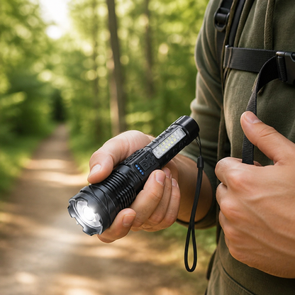 Tactical Flashlight 5000-Lumen USB Rechargeable Water & Impact Resistant