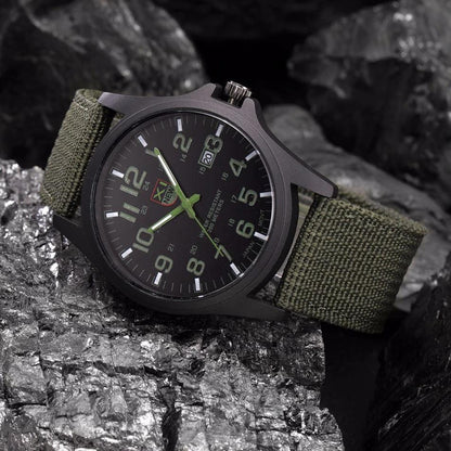 Tactical Watch 50M Water-Resistant Stainless Steel Case