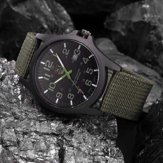 Tactical Watch 50M Water-Resistant Stainless Steel Case
