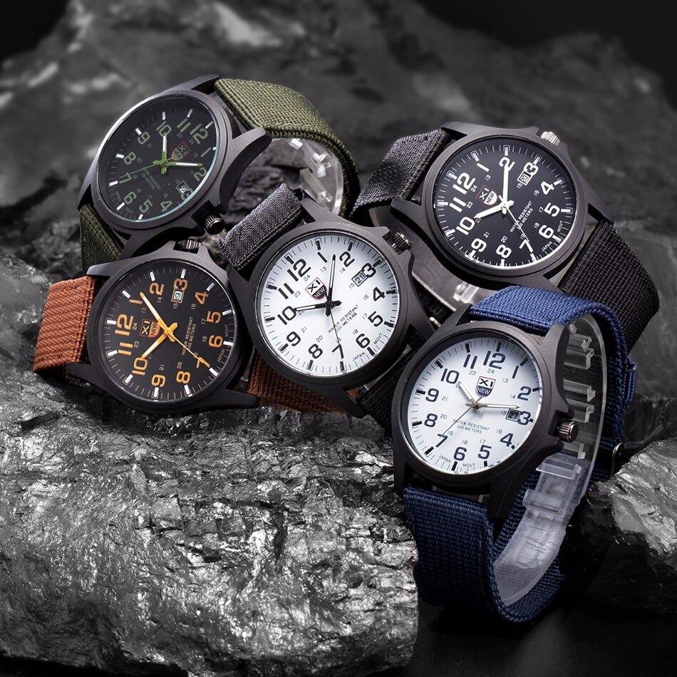 Tactical Watch 50M Water-Resistant Stainless Steel Case