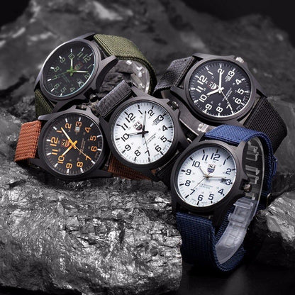Tactical Watch 50M Water-Resistant Stainless Steel Case