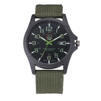 Tactical Watch 50M Water-Resistant Stainless Steel Case
