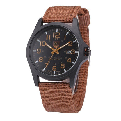 Tactical Watch 50M Water-Resistant Stainless Steel Case