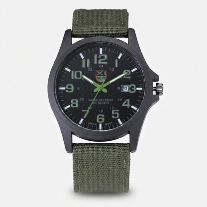 Tactical Watch 50M Water-Resistant Stainless Steel Case