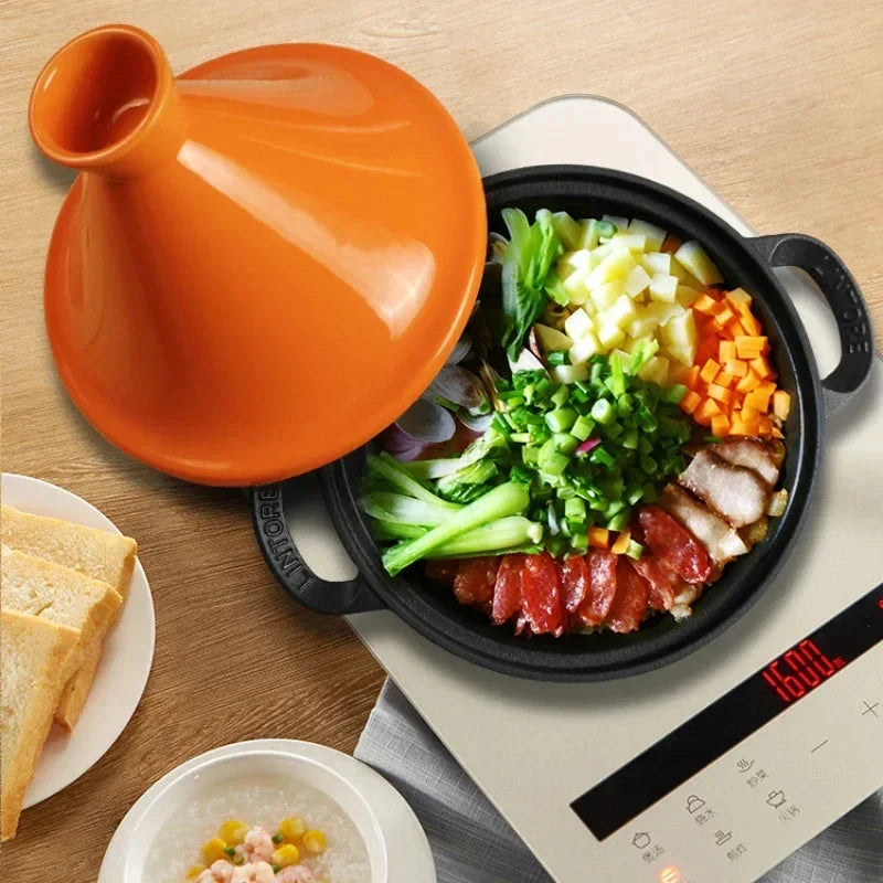 Tagine Pot Cast Iron Base & Ceramic Lid