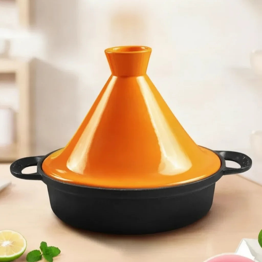 Tagine Pot Cast Iron Base & Ceramic Lid