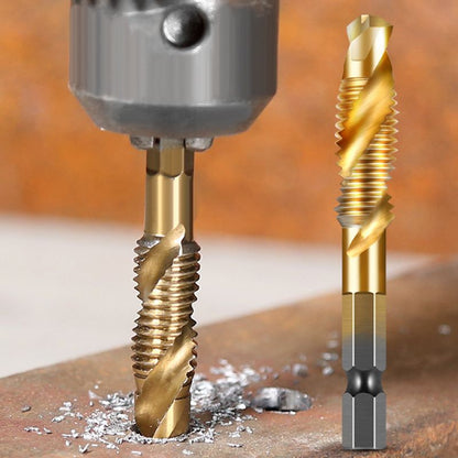 Tap Set 6-Piece 3-In-1 Titanium-Coated HSS