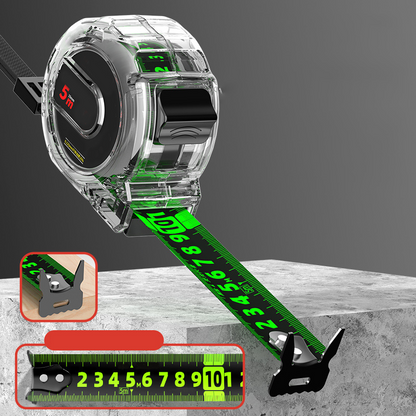 Tape Measure Neon Luminous Double-Sided Laser & Self-Adjusting Hook