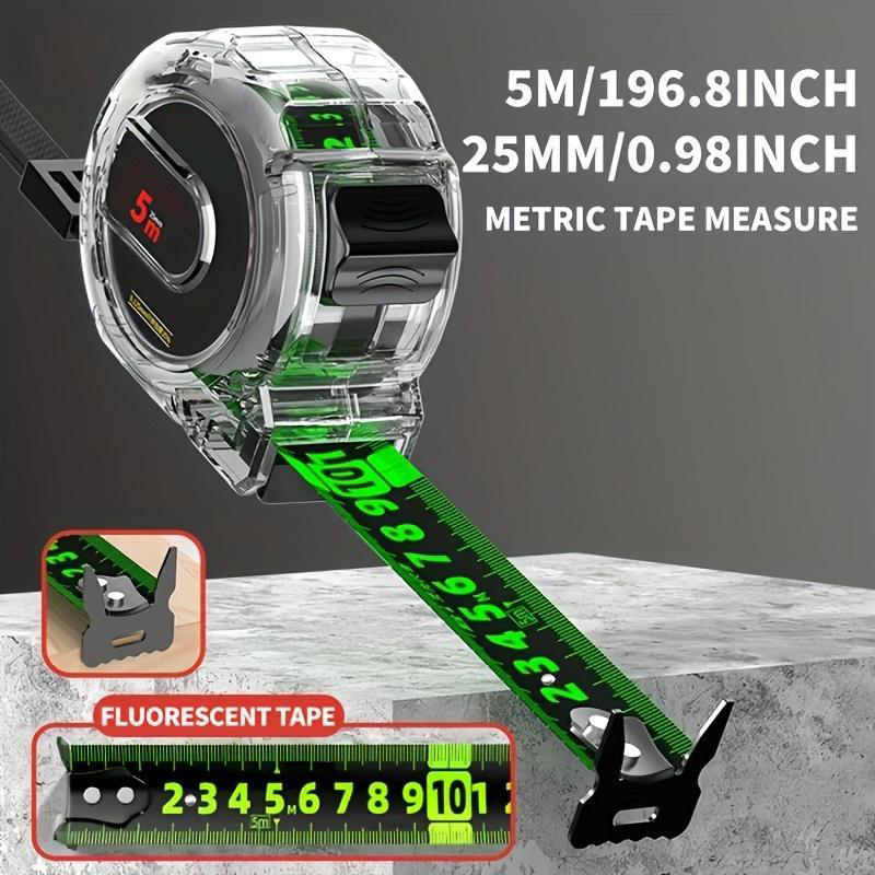Tape Measure Neon Luminous Double-Sided Laser & Self-Adjusting Hook