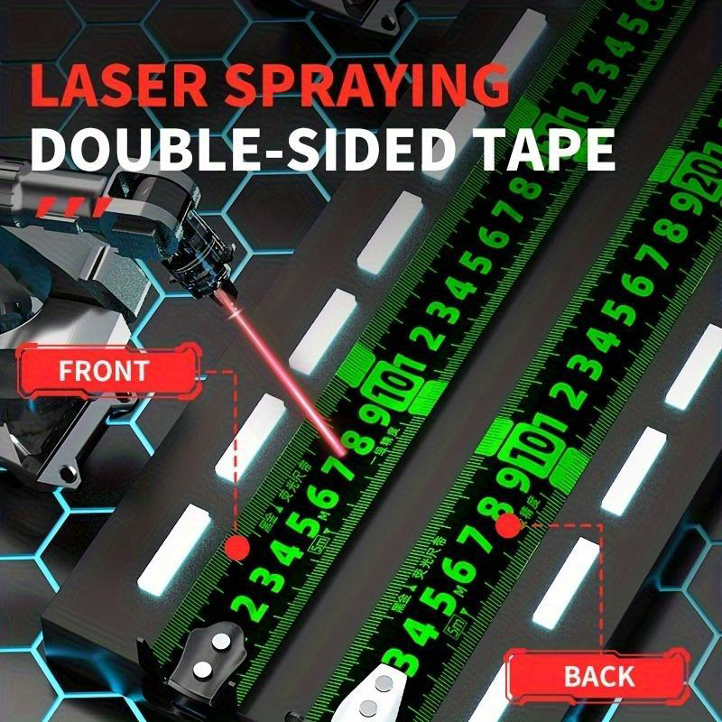Tape Measure Neon Luminous Double-Sided Laser & Self-Adjusting Hook