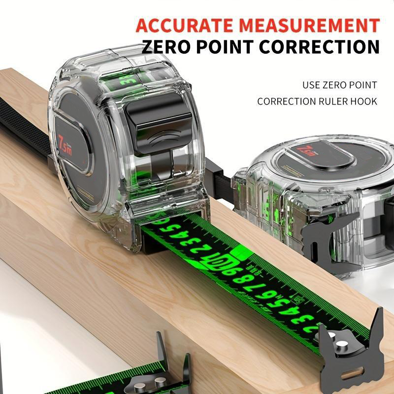 Tape Measure Neon Luminous Double-Sided Laser & Self-Adjusting Hook