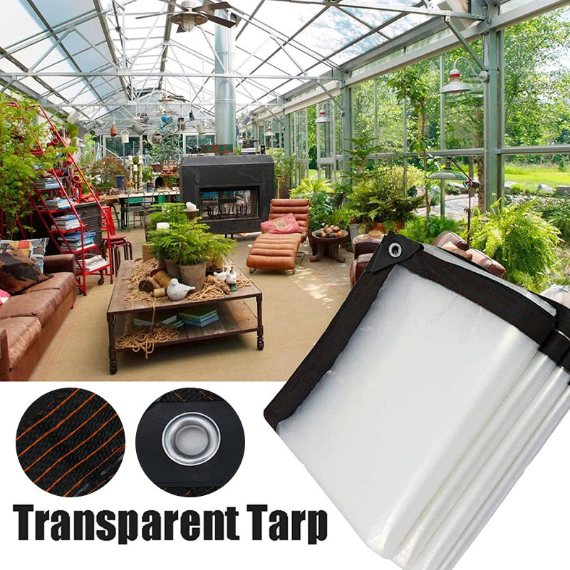 Tarpaulin Clear 90 Percent Light Transmission Reinforced Eyelets