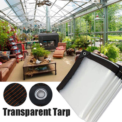Tarpaulin Clear 90 Percent Light Transmission Reinforced Eyelets