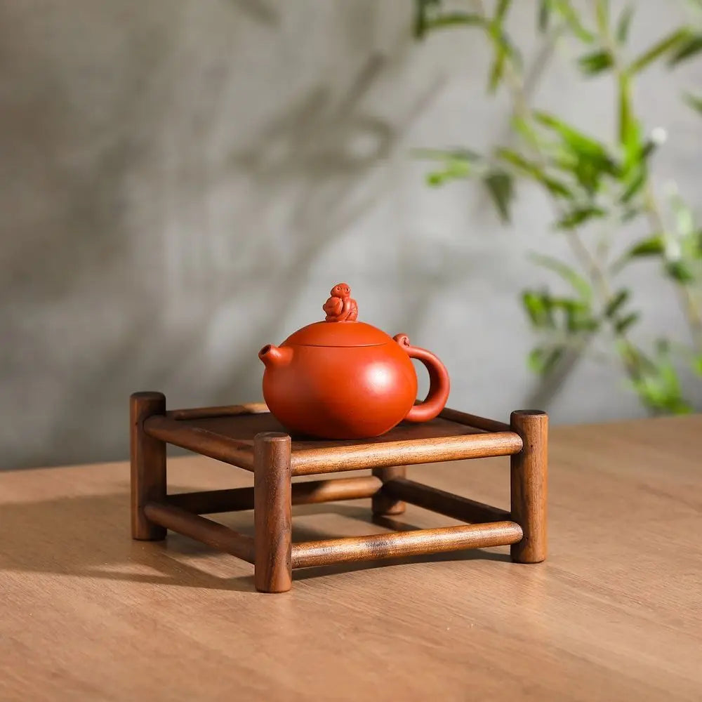 Tea & Tableware Display Shelf Solid Wood Non-Slip Base