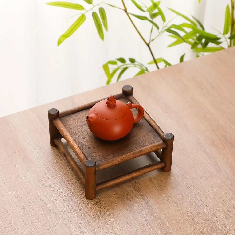 Tea & Tableware Display Shelf Solid Wood Non-Slip Base