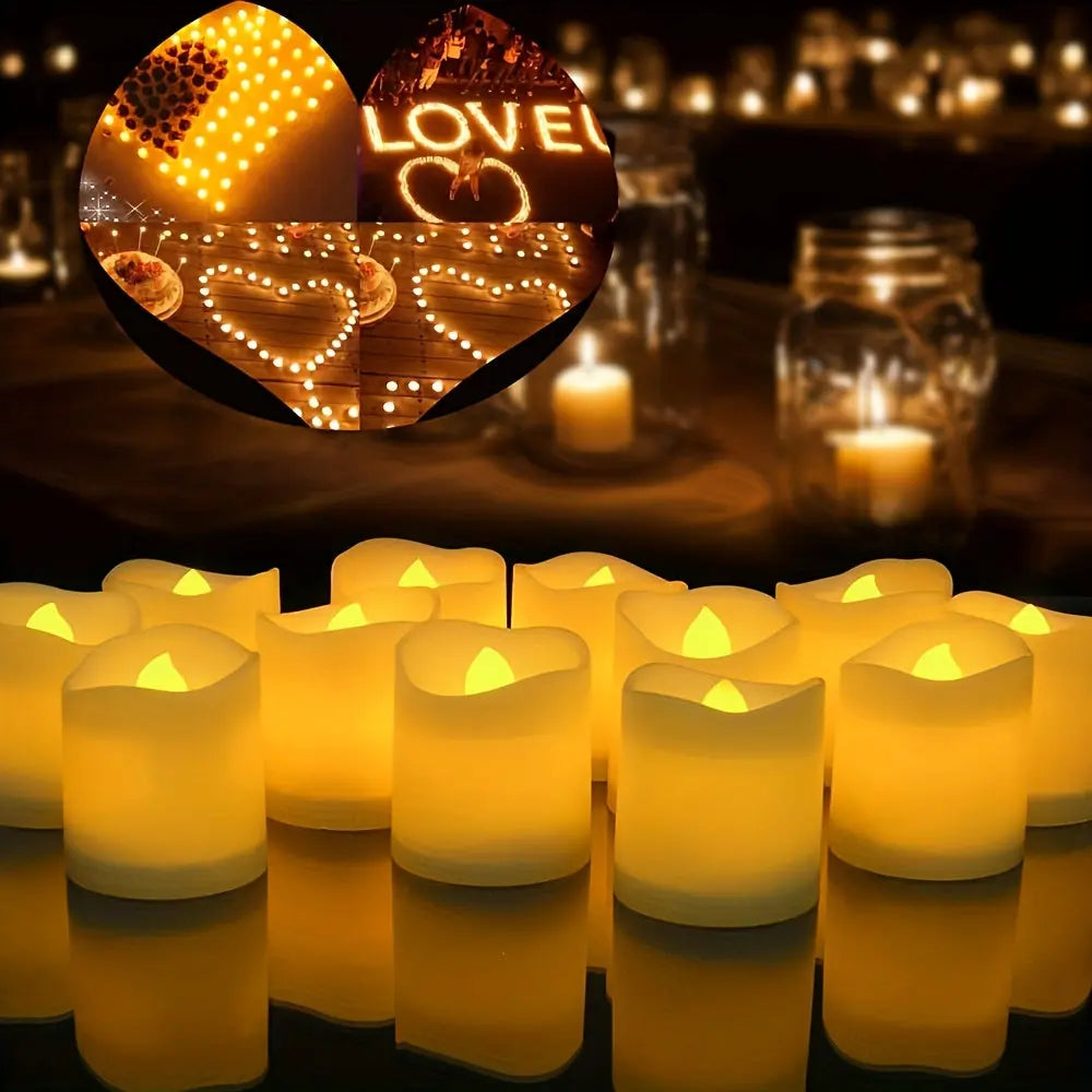 Tealight Candles Flameless LED Warm White Flickering
