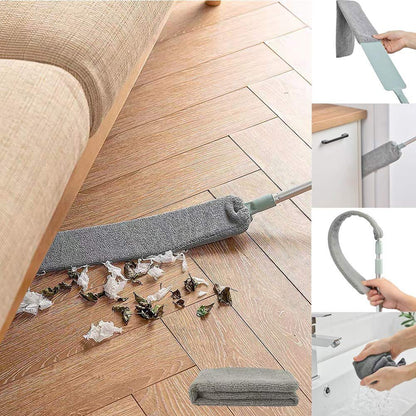Telescopic Duster Stainless Steel Handle Removable Washable Microfiber