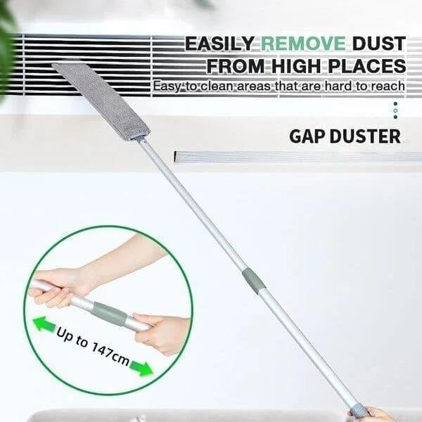 Telescopic Duster Stainless Steel Handle Removable Washable Microfiber