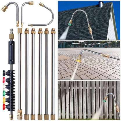 Telescopic Spray Wand 3m Reach Brass & Stainless Steel