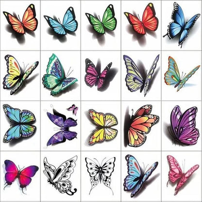 Temporary Tattoo Stickers Realistic 3D Waterproof Set of 50