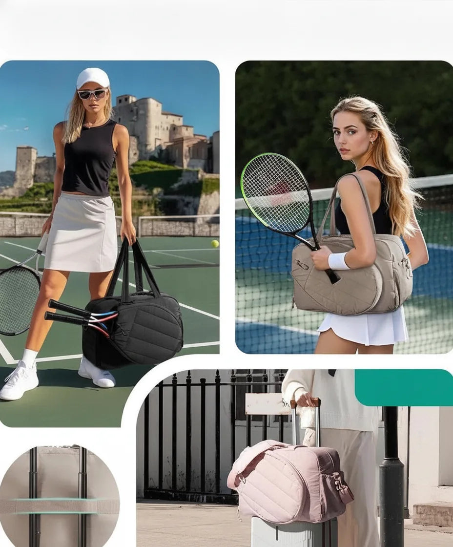 Tennis Bag Padded Racket Compartment Shoe Pocket 42L