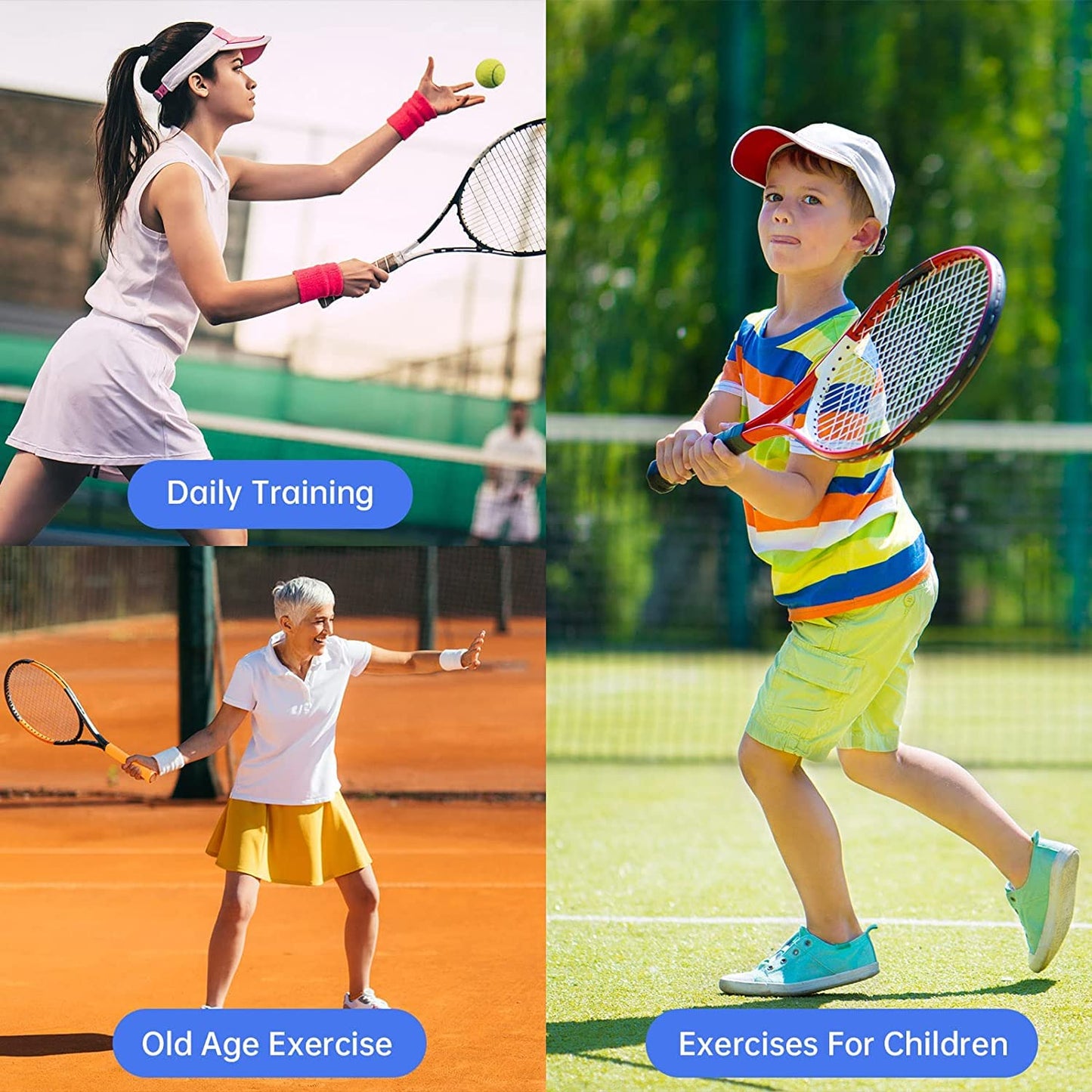 Tennis Rebounder Elastic Return Anti-Slip Base