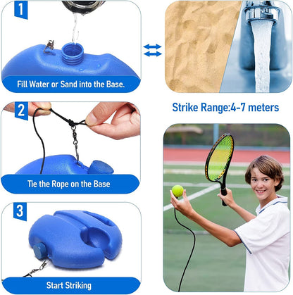 Tennis Rebounder Elastic Return Anti-Slip Base