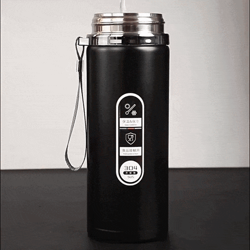 Thermos Bottle LED Temperature Display Vacuum Insulated Leak-Proof