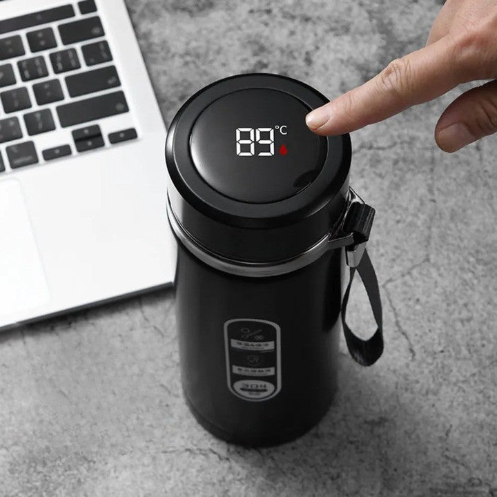 Thermos Bottle LED Temperature Display Vacuum Insulated Leak-Proof