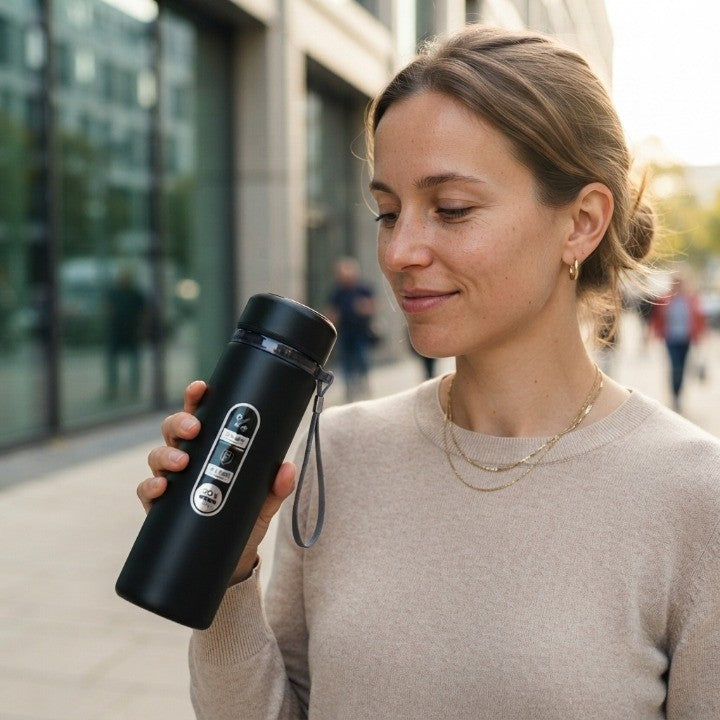 Thermos Bottle LED Temperature Display Vacuum Insulated Leak-Proof