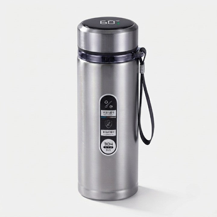 Thermos Bottle LED Temperature Display Vacuum Insulated Leak-Proof
