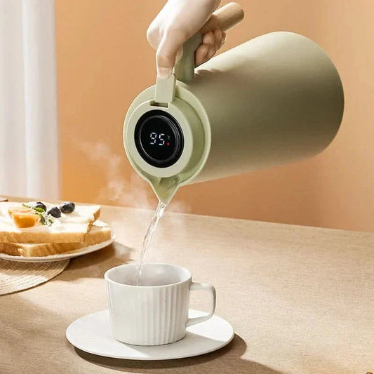 Thermos Flask Vacuum Insulated Digital Temperature Lid