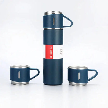 Thermos Set Stainless Steel Vacuum-Insulated With Stacking Cups