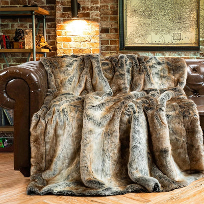 Throw Blanket Faux Fur Fluffy & Warm Machine Washable