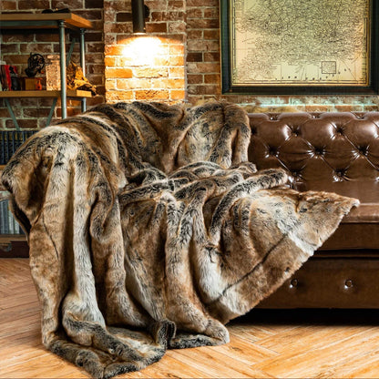 Throw Blanket Faux Fur Fluffy & Warm Machine Washable