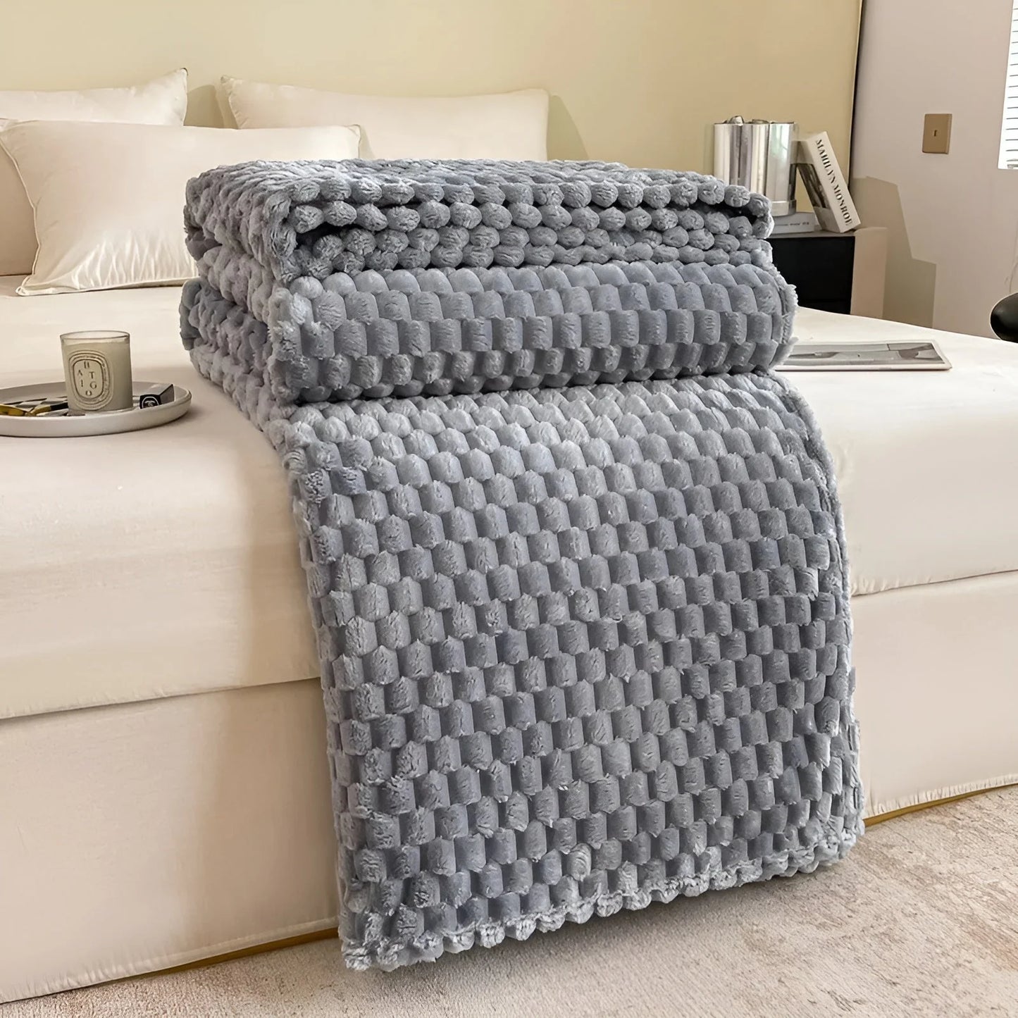 Throw Blanket Microfiber Quilted Machine Washable
