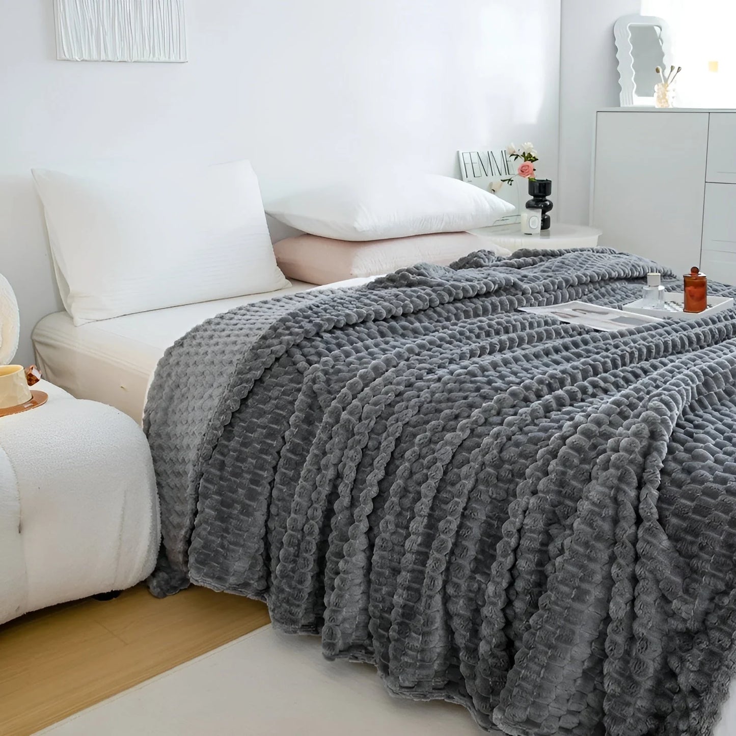 Throw Blanket Microfiber Quilted Machine Washable