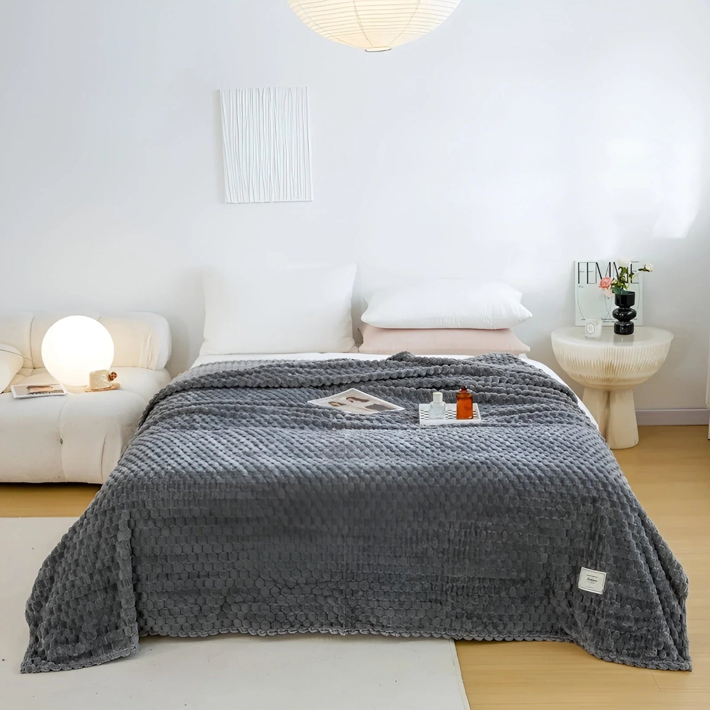 Throw Blanket Microfiber Quilted Machine Washable